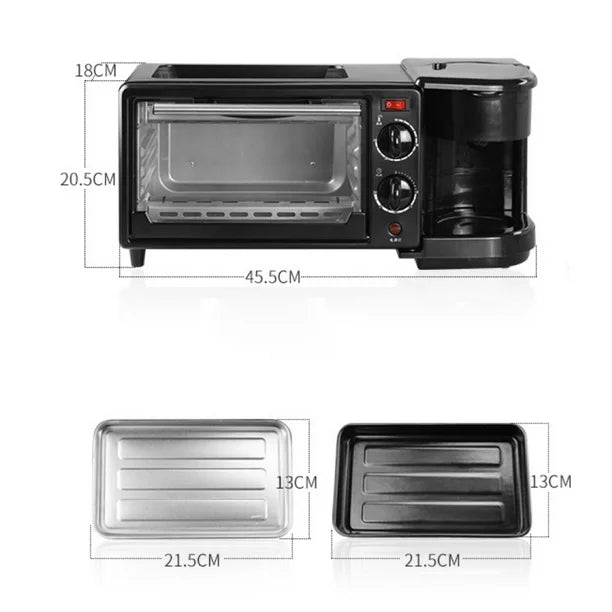 Horno 3 en 1 - Parrilla, Horno y Cafetera