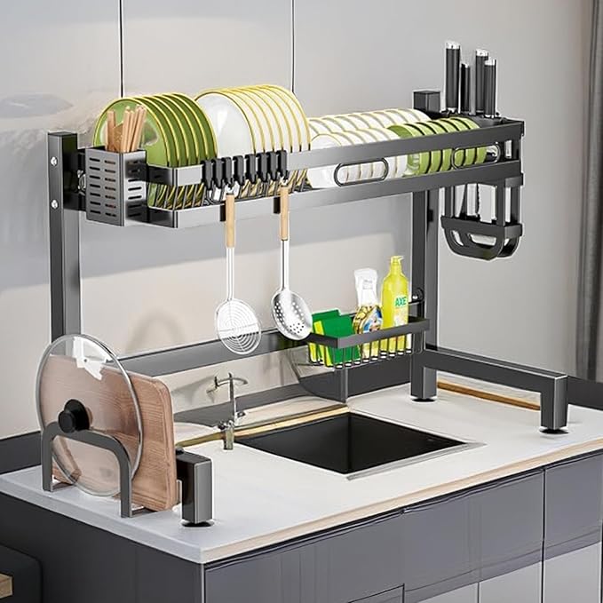 Escurridor de Trastes Metálico para Lavabo